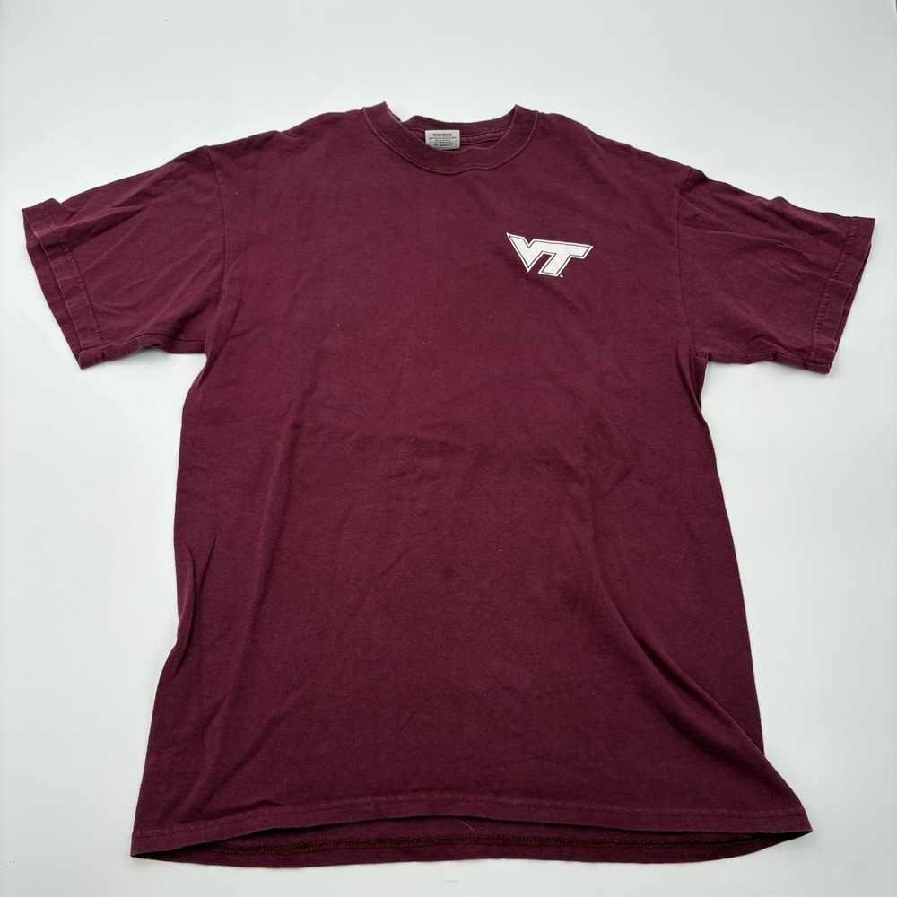 VT Hokies T-Shirt Mens XL Maroon Graphic‎ Tee College Football Turkey Logo